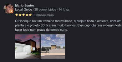 Avaliação de cliente Martin Projetos 1