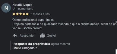 Avaliação de cliente Martin Projetos 6